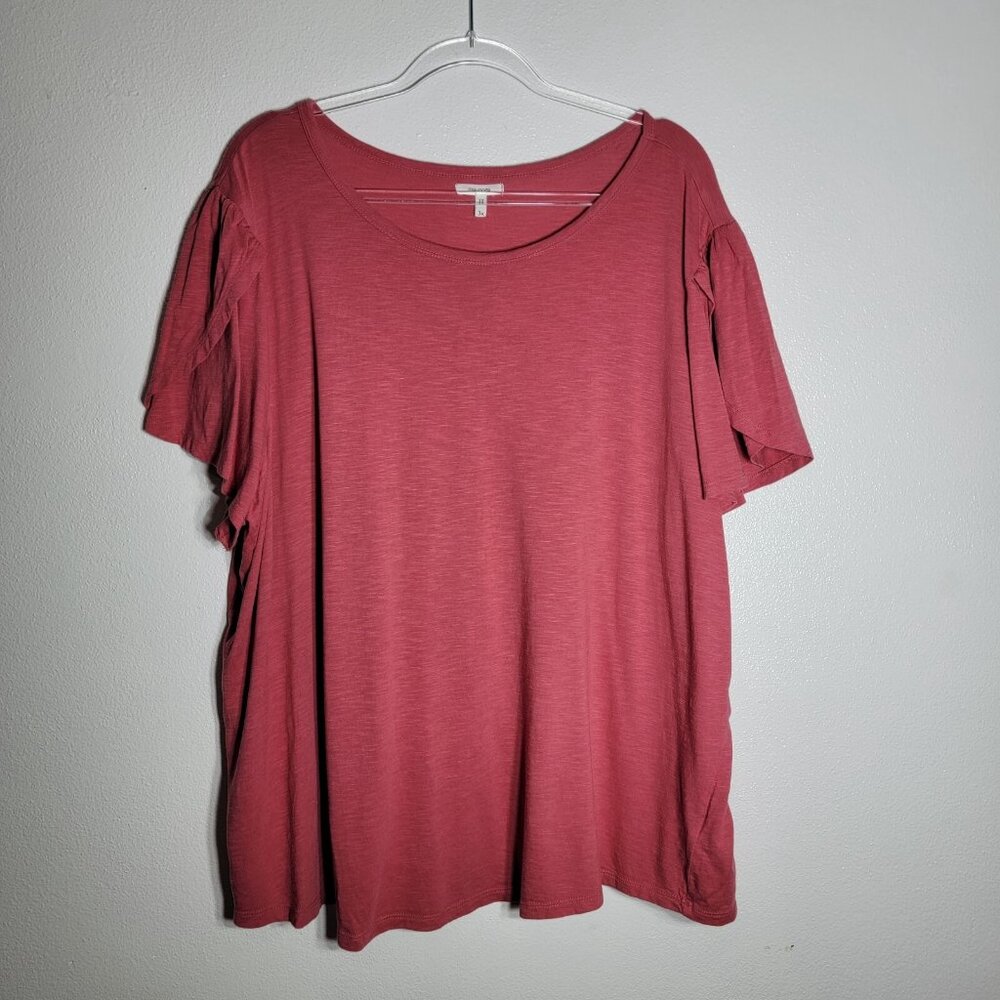 Maurices Flutter Sleeve Top Plus Size 3x Cotton M… - image 2